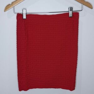 Feathers Ultra Stretchy Mini Red Skirt